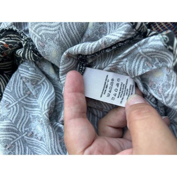 Free‎ People Rolling Hills Peasant Long Bell Sleeve Tunic Top Small - Picture 8 of 8